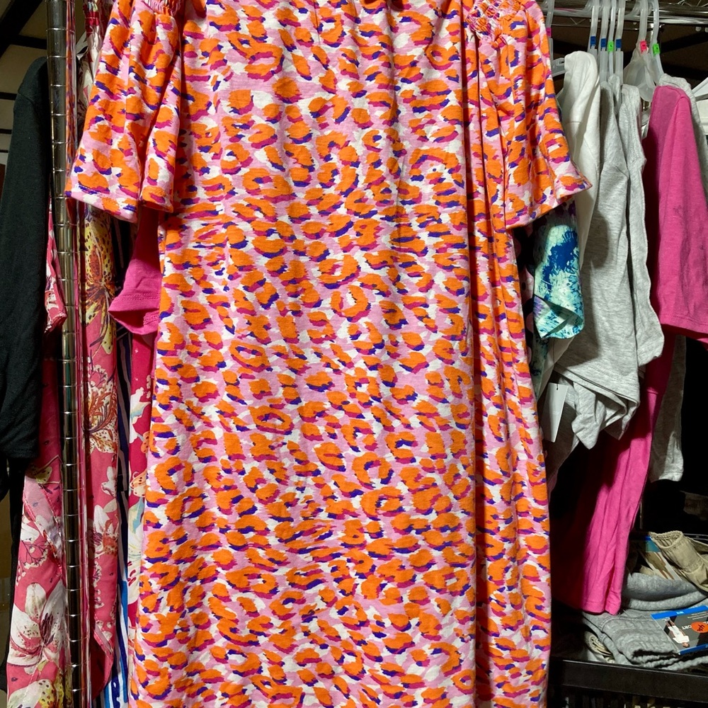 Vibrant Leopard Print Dress
